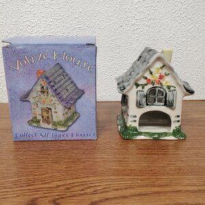 Home Decor 2002 Ceramic Village House Votive Candle Holder 4.5" x 4"